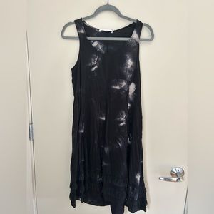 Black tie dye summer dress